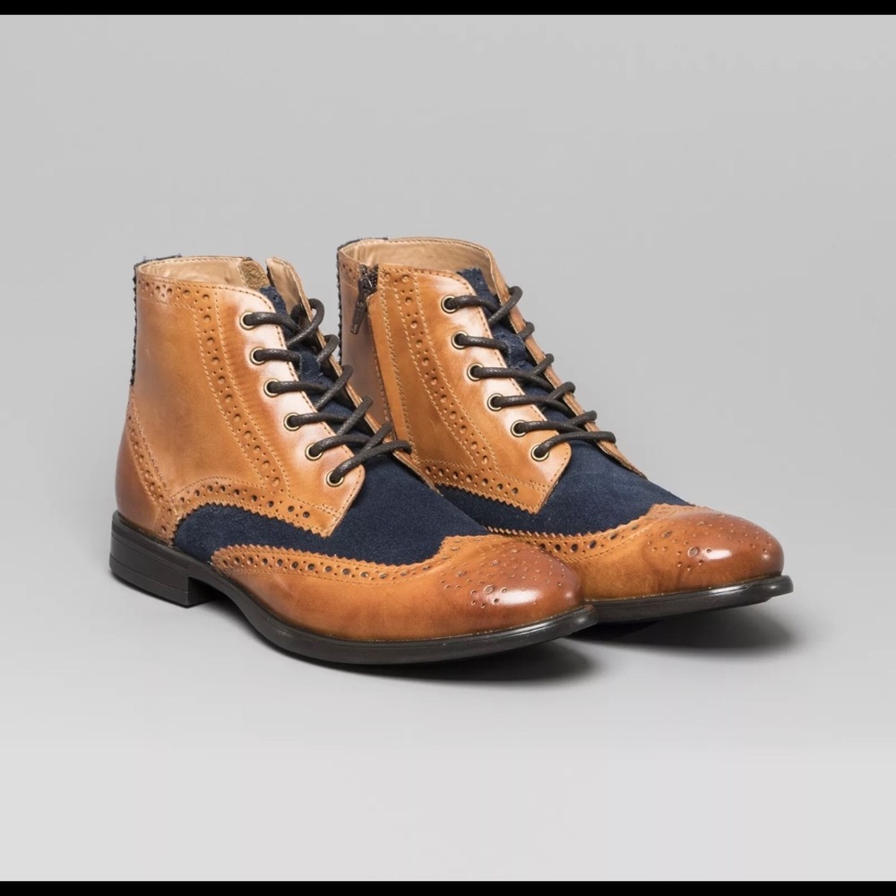 Mister Carlo LEONARDO Ankle Boots Tan/Navy